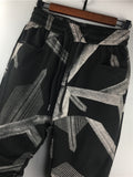 Foesce Print Harem Pants Men's Elastic Waist Loose Casual Trousers High Street Streetwear Pencil Pants Graphic Male Autumn