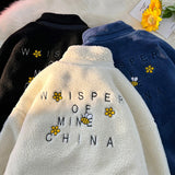 White Fleece Fluffy Jackets Warm Cashmere Coat Men Autumn New Solid Color Lightweight Jackets Streetwear Hip Hop Harajuku
