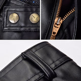 Men's Faux Leather Trousers For Male Men's Clothing New Leather Trousers For Men Black Casual Businesswear Pants