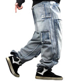Hip hop Harem Jeans Men Casual Denim Cargo Pants Loose Baggy Wide Leg Jeans Trousers Street Jeans