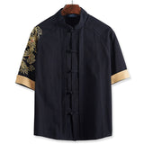 Men's Oversized T Shirt 5xl 6xl Linen Male Big Large O-neck T Shirt Chinese Style Fat Guy Plus Size Casual Short-sleeve T-shirt