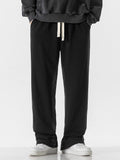 Spring Autumn Black Cotton Sweatpants Men Fashion Streetwear Wide Leg Joggers Loose Casual Straight Track Pants Plus Size 8XL