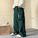 Autumn Winter Corduroy Pant Men Casual Loose Wide Leg Pants Male Solid Trousers for Man