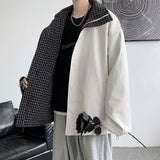 Both Sides Casual Leather Jacket Windbreaker Luxury Designer New In Coats Japanese Streetwear Zipper Jackets