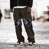 Straight Printed Dog Head Casual Pants Men Loose Skateboard Trousers Fashion Trend Man Sports Hip Hop Solid Streetwear