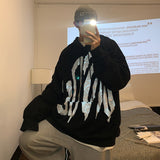 Foesce NoEstaMal High Street Letter Graphic Men's Hooded Sweatshirts Fashion Casual Oversize Hoodies Oversized Men's Pullovers Unisex