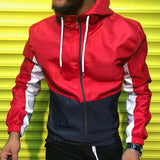 Foesce Autumn Winter Fashion Mens Windbreaker Casual Long Sleeve Patchwork Zipper Jackets For Men Sports Slim Fit Cardigans Tops