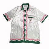 Sicilian Print Summer Fairy Tale Dream Short Sleeve Shirt S-XL