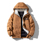 Windproof Warm Men's Winter Coat Hooded Bubble Jacket Windproof Fleece and Thicken Parkas Hooded Warm Thicken Puffer Jacket