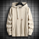 Japan Style Casual O-Neck Spring Autumn Print Hoodie Sweatshirt Men'S Thick Fleece Hip Hop High Streetwear Clothes