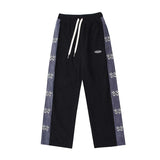 Spring Autumn New Butterfly Embroidered Corduroy Casual Pants Men's Tide Brand Loose Straight Drawstring Pants Men's Clothing