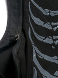 Skeleton Graphic Print Vest Jacket Men's Hihg Street Dark Style Streetwear Autumn Pocket Patchwork Techwear Male Waistcoat