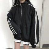 Fashion American retro locomotive embroidered baseball uniform jacket women's loose casual wild bomber jacket unisex