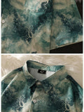 Hawaiian Casual Flower Shirt Men's Short-sleeved Summer Trend Loose Shirt Oversize Couple High Street Button-up Blouse