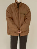 Vintage Cotton-Padded Jacket Men's Thickened Overcoat Winter Coat High Street Solid Loose Cotton Coat Winter Jacket for Men