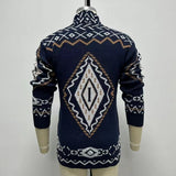 Trendy Elegant Printed Knitted Cardigan Jackets Men's High Quality Stylish New Men's Sweaters Loose Fleece Clothes Top