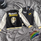 Best Quality Human Made Jacket Men Women Embroidery Leather Sleeve Baseball Jackets Coats Varsity