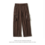 Autumn Winter Corduroy Pant Men Casual Loose Wide Leg Pants Male Solid Trousers for Man