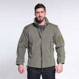 Men's Outdoor Sports Tactical Jacket Stand Collar Fleece Warm Fleece Mountaineering Coat
