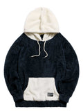 Solid Hoodie for Men Fluffy Sweatshirts Fall Winter Streetwear Pullover Basic Unisex Hooded Sweats Jumper with Pocket