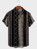 Foesce 5XL Hawaiian Men's Shirt Colourful Striped Camisa Short Sleeve Shirts For Men Casual Top Oversized Tee Shirt Men Clothing