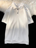 Foesce Pleated Jacquard Short-sleeved Shirt Men's Summer Ice Silk Thin Breathable Loose Casual Blouse Korean Simple Trend Top