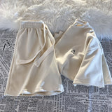 Foesce Cotton Solid Suit Summer Casual Short-sleeved T-shirt + Elastic Waist Shorts Suit Female Preppy Loose Versatile Sports 2pcs Suit