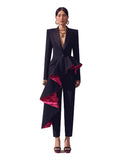 Black 2 Pieces Modern Women Suits Custom Made Modern One Button Blazer Pants Formal Wedding Casual Mother Of The Bride Suits