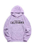Hooded Hoodie for Men Fuzzy Fluffy Sweatshirt California Embroidered Streetwear Hoodies Unisex Long Sleeves Pullover Tops