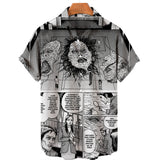 Summer Style Personality 3D Printed Dread Man Pattern Men's Handsome Short Sleeve Hawaiian Fashion Designer Casual New Custom Sh