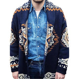 Trendy Elegant Printed Knitted Cardigan Jackets Men's High Quality Stylish New Men's Sweaters Loose Fleece Clothes Top