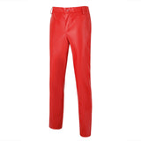 Fashion PU Leather Trousers Motorcycle Pants Thin Streetwear Brand Summer Men Leather Pants Skinny Fit Elastic Style
