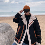 Winter Jacket Men Warm Fashion Casual Short Coat Mens Japanese Streetwear Loose Fleece Thicke Jacket Men Clothes M-3XL