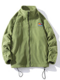 Fall/winter Stand-up Collar Sweatshirt Men Loose Velvet Jacket Lover Fashion Half Zipper Pullover Pollock Fleece Jacket