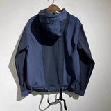 Y3 Autumn Men's Coat Trend Sports  Leisure Easy Matching Hooded Splicing Vertical Grain Drawstring Loose Men's Jacket