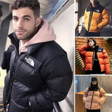 Winter jacket men's parka thickened warm jacket men's stand collar jacket solid color parka women's fashion new style