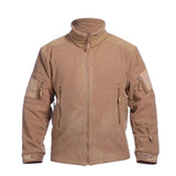 Men's Outdoor Sports Tactical Jacket Stand Collar Fleece Warm Fleece Mountaineering Coat