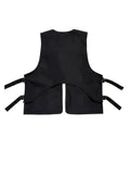 Skeleton Graphic Print Vest Jacket Men's Hihg Street Dark Style Streetwear Autumn Pocket Patchwork Techwear Male Waistcoat