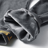 High end men's double-sided gold velvet J jacket suit warm and casual sportswear in autumn and winter