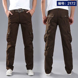 Foesce Multi-Pocket Men's Casual Pants Military Tactical Joggers Cargo Pants Outdoor Hiking Trekking Sweatshirt Men's Hip Hop Bottom