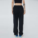 Zipper Stitching Pants Men Hip Hop Streetwear Fashion Vintage Pants High Street Loose Yoga Pants White Baggy Denim Pants