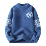 Winter Harajuku Mink Cashmere Sweater Men Half Turtleneck Mens Sweaters Top Quality Pull Homme Thick Warm Pullover Men