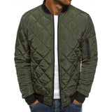 Solid Jackets for Men Autumn and Winter Men's Color Loose Men Jacket Argyle Blue Male Winter Coat with Casual Slim Warm