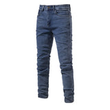 Men's Jeans Vintage Trendy Autumn New Washable Elastic Classic Jeans Quality Men Slim Fashion Denim Trousers Straight Male