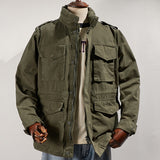 Foesce Retro heavy padded jacket military style field tough guy pocket tooling coat windbreaker