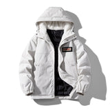 Windproof Warm Men's Winter Coat Hooded Bubble Jacket Windproof Fleece and Thicken Parkas Hooded Warm Thicken Puffer Jacket