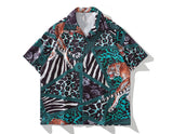 Fashion Leisure T-Shirt Tiger Leopard Print Short Sleeve Shirt Blouse Tops Men Summer Hot Selling Shirt for Men Women