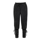 Medieval Pants Viking Costume for Men Women Pirate Trousers Lace Up Renaissance Pants Pirate Brown Black Plus Size Halloween