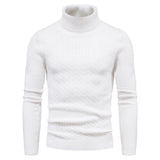 Autumn And Winter Turtleneck Warm Fashion Solid Color sweater Men's Sweater Slim Pullover men's Knitted sweater Bottoming Shirt