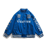 Fashion American retro locomotive embroidered baseball uniform jacket women's loose casual wild bomber jacket unisex